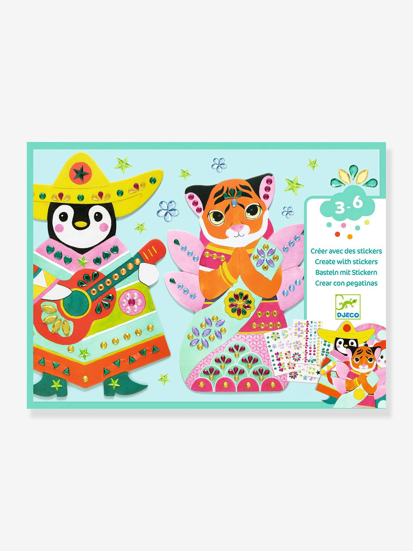 Sparkles - Create with Stickers Set by DJECO multicoloured