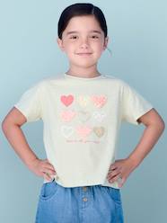 Girls-Tops-T-Shirts-T-Shirt with Shaggy Rags Design & Iridescent Details for Girls