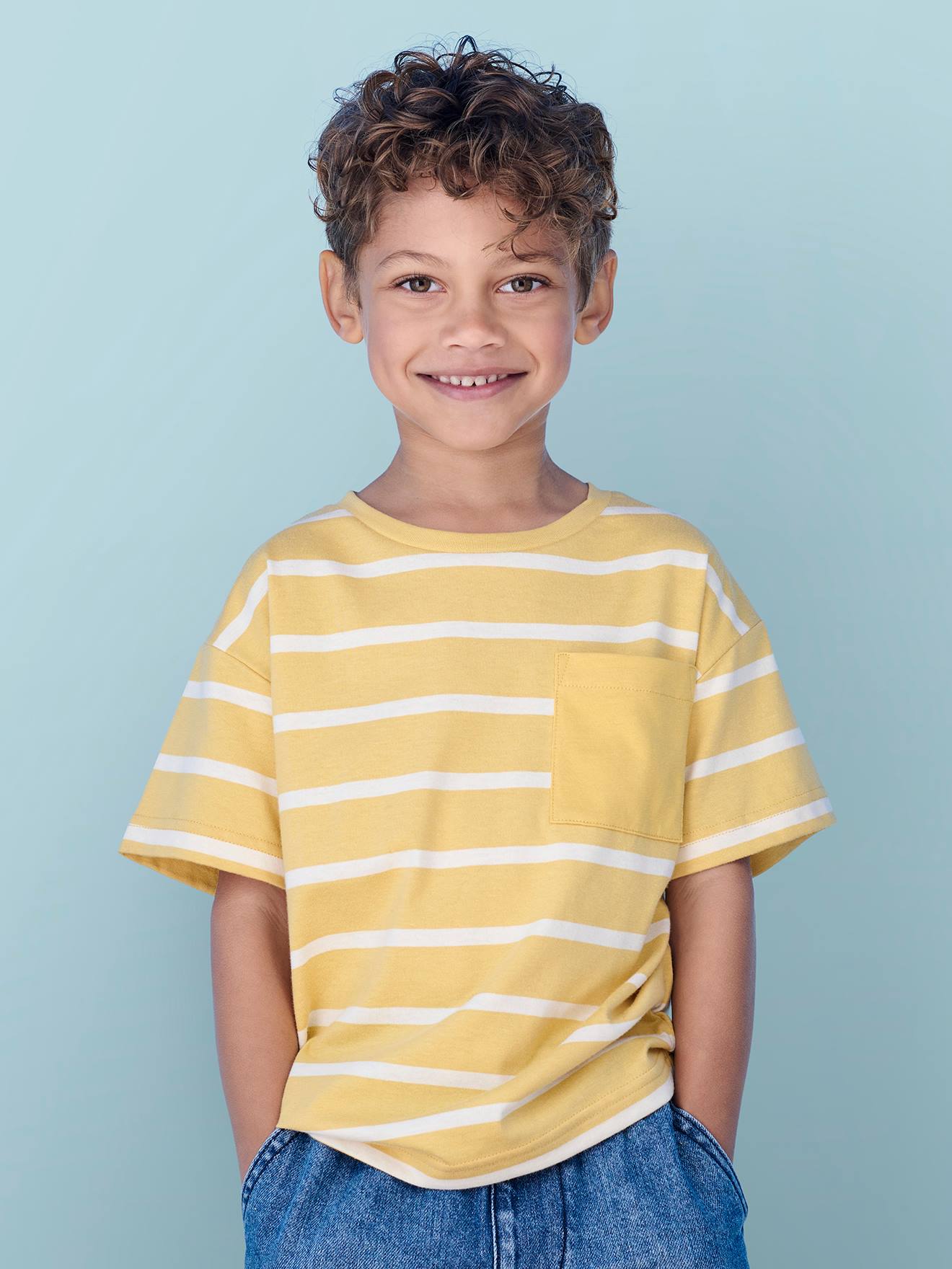 Striped T-Shirt for Boys ochre