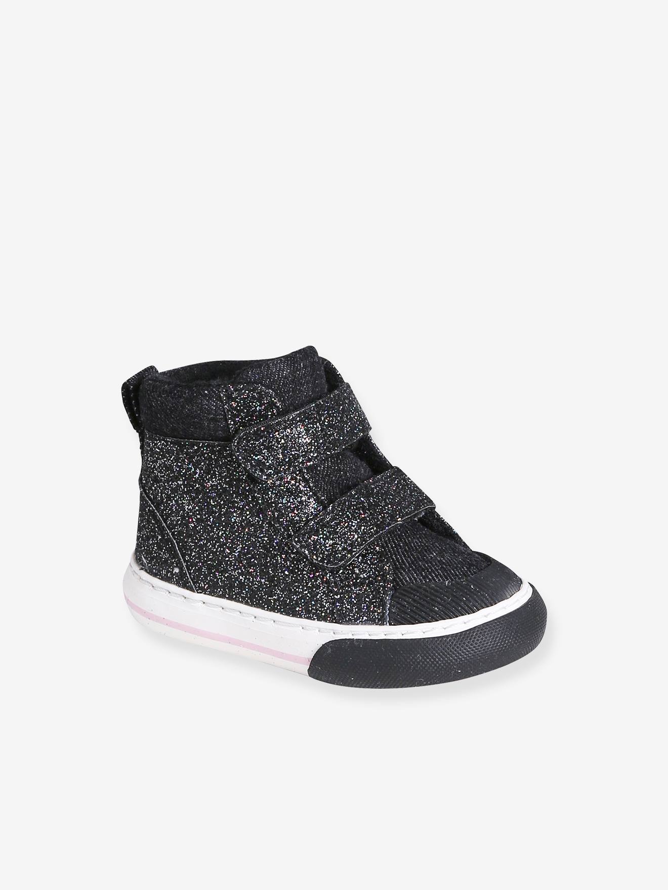 Glittery Hook-and-Loop Trainers