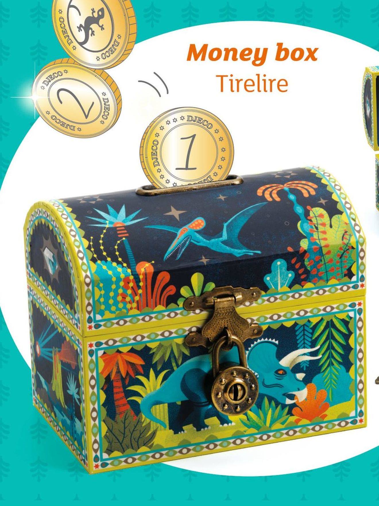 Dinosaur Piggy Bank - DJECO multicoloured