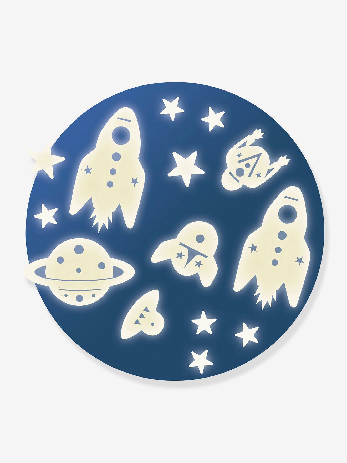 Space Mission Glow-in-the-Dark Stickers - DJECO transparent
