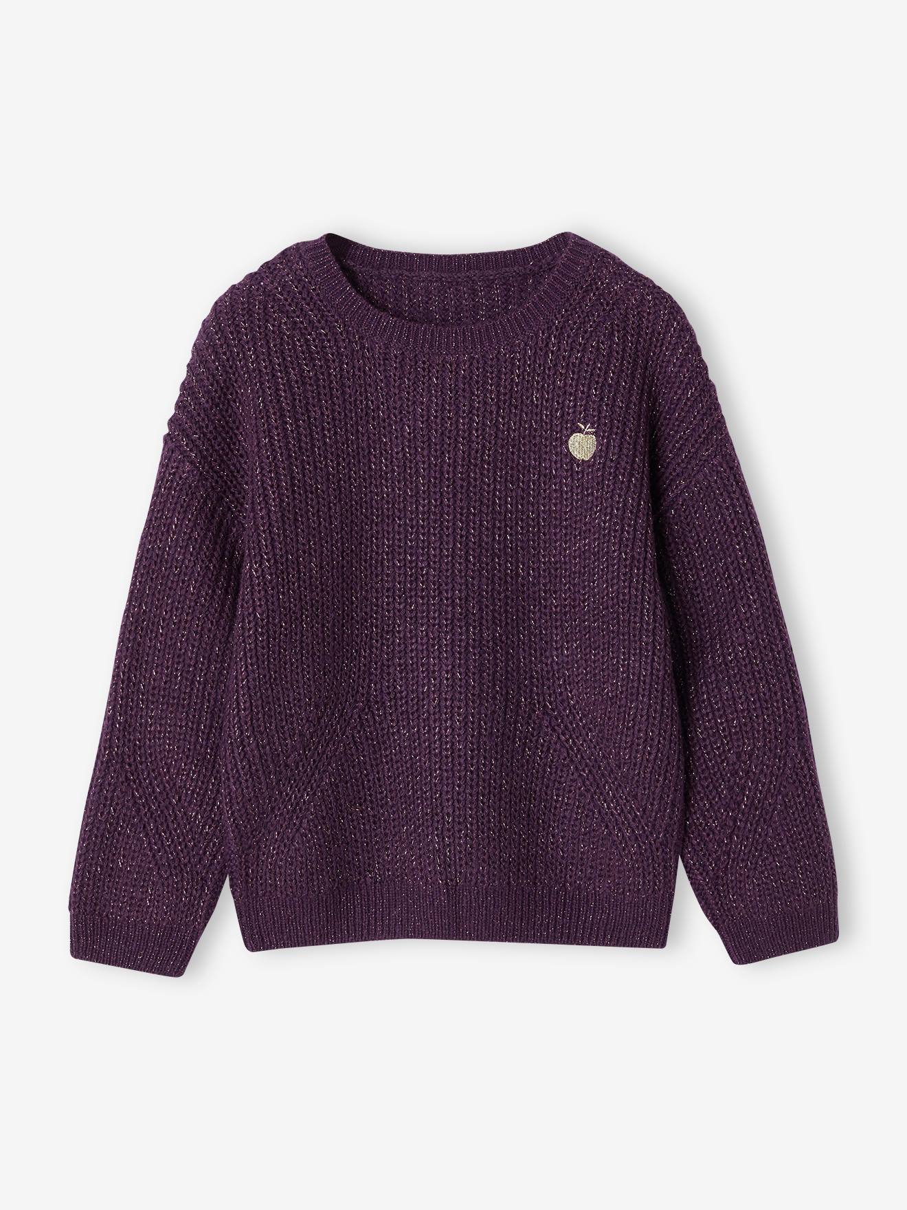 Rib Knit Jumper with Iridescent Patch