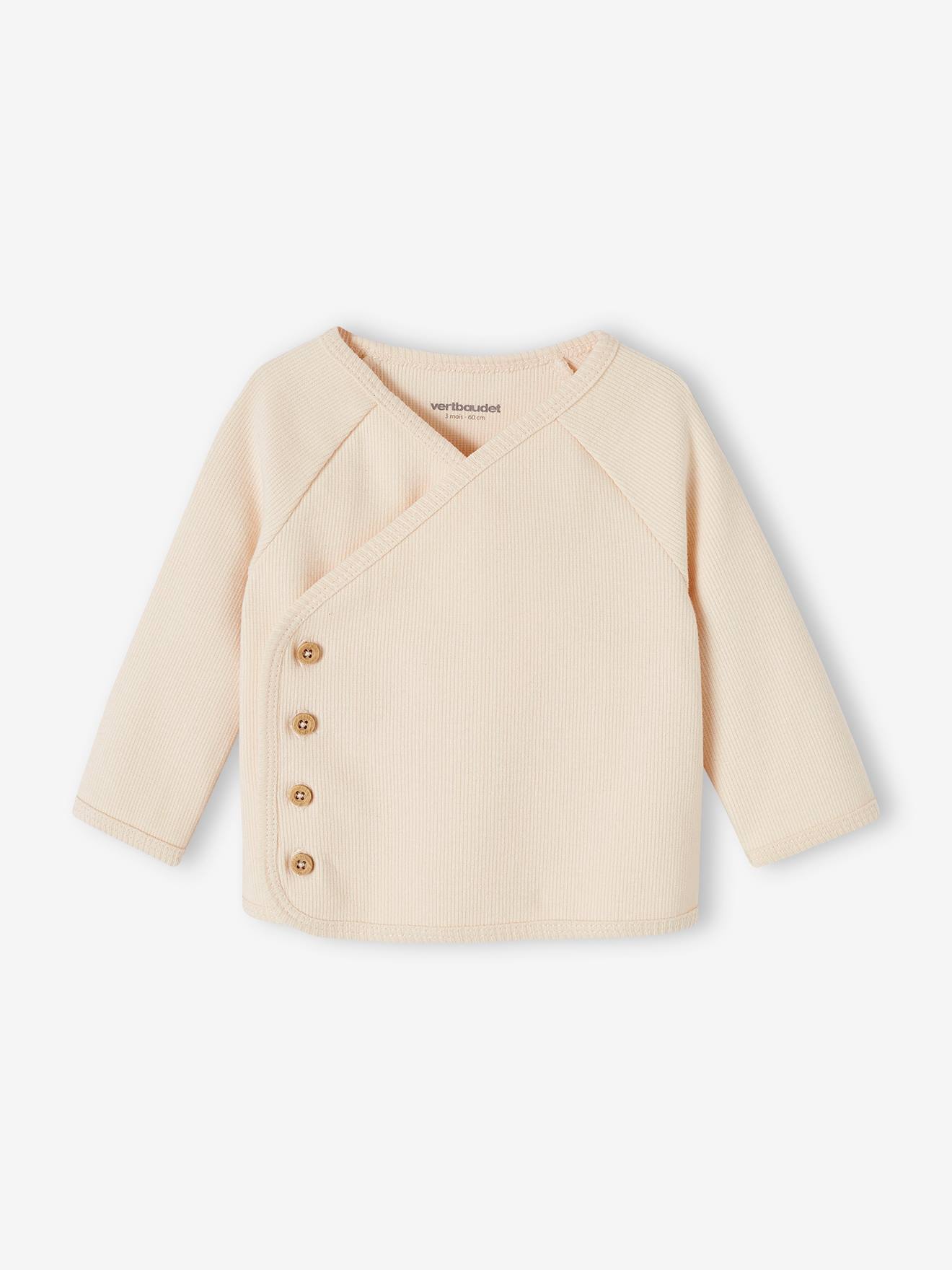 Long Sleeve Wrapover Cardigan in Rib Knit