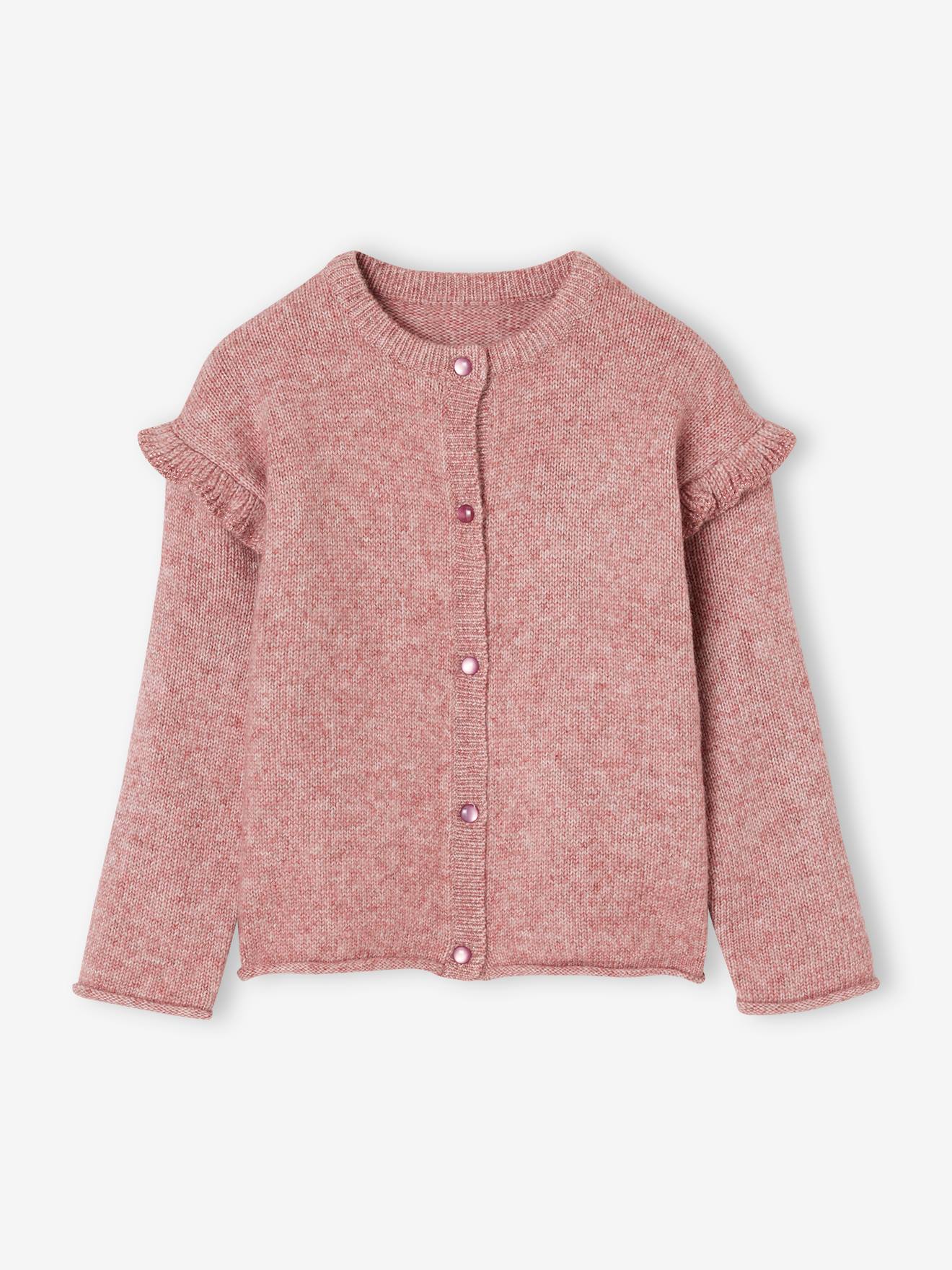 Cardigan with Fancy Ruffle on Sleeves
