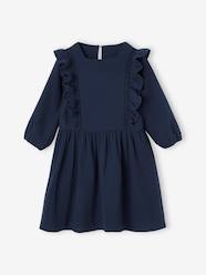 Ruffled Dress in Cotton Gauze, for Girls