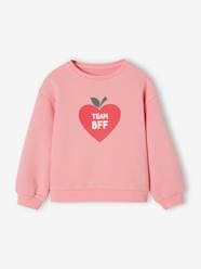 Girls-Cardigans, Jumpers & Sweatshirts-Sweatshirts & Hoodies-Basics Sweatshirt with Motif for Girls