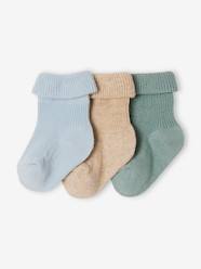 Baby-Pack of 3 Pairs of Plain Socks for Babies