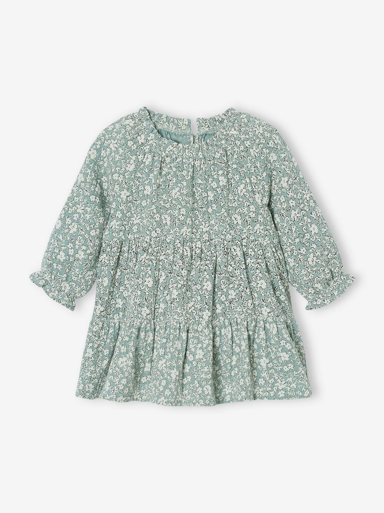 Ruffled Dress in Cotton Gauze