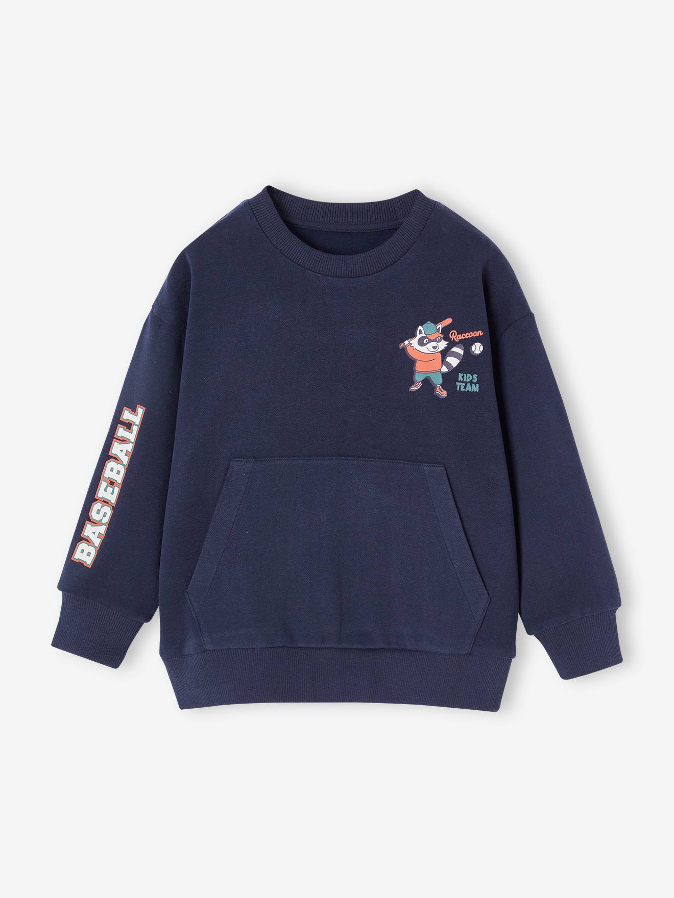Sports Sweatshirt with Round Neckline