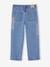 Loose-Fitting Jeans with Floral Patches, for Girls medium blue 