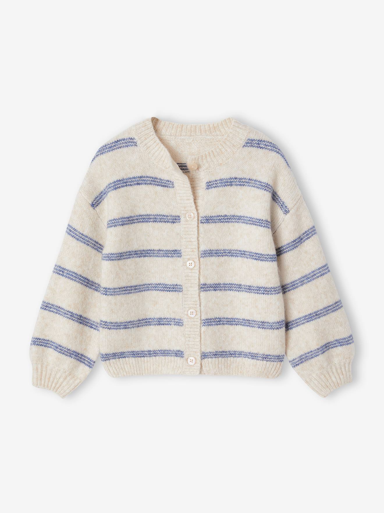 Soft Knit Cardigan for Girls - vanilla, Girls | Vertbaudet