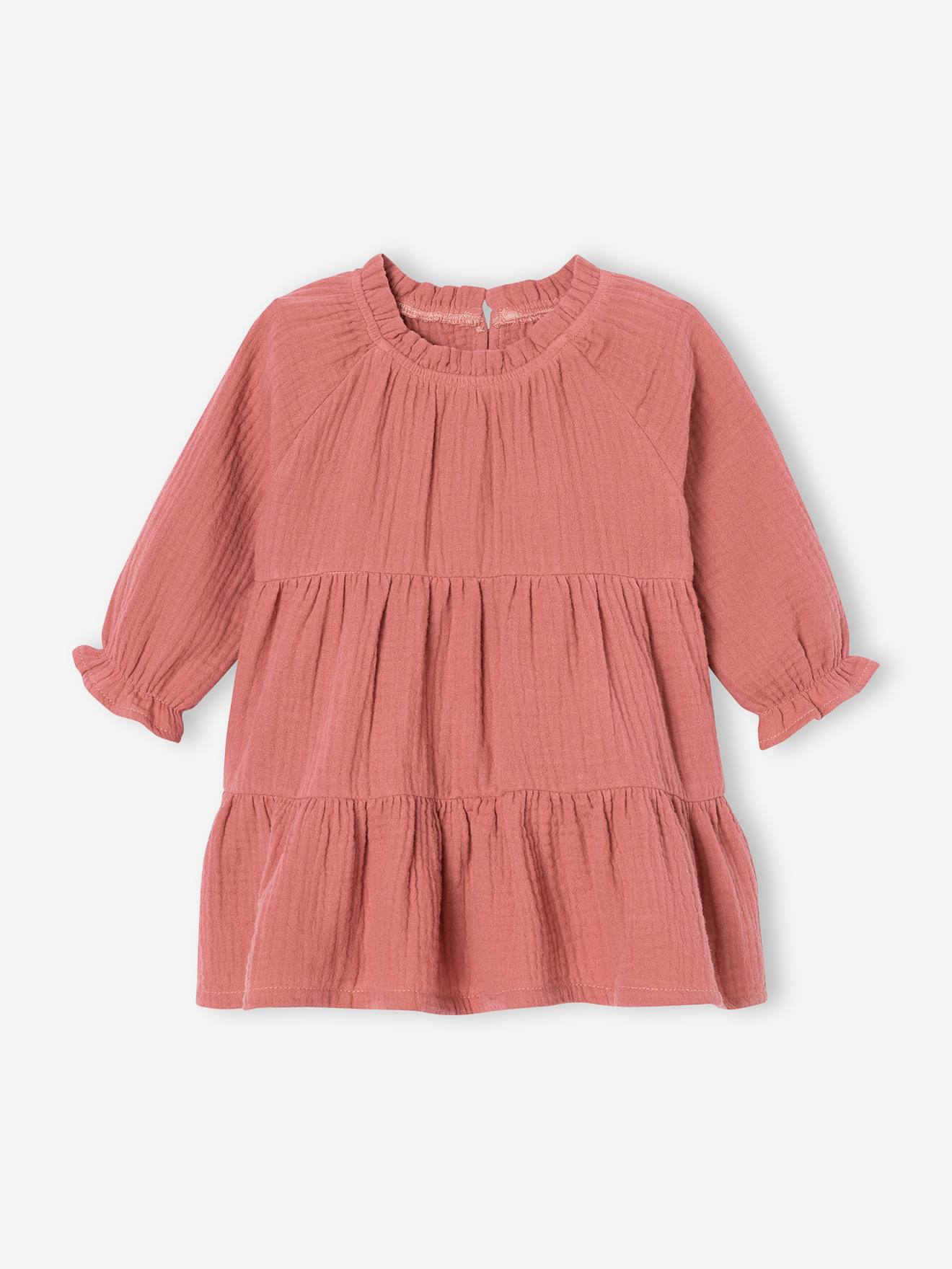 Ruffled Dress in Cotton Gauze