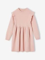 Girls-Knitted Dress with Ruffles for Girls