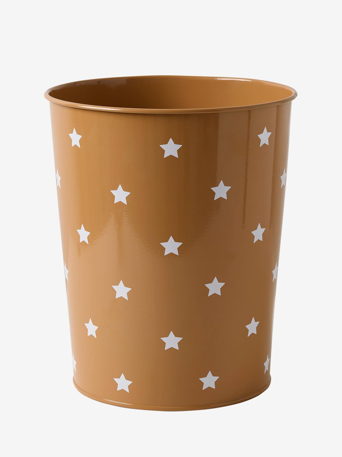 Stars Waste Bin in Metal caramel