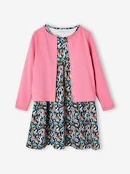 Girls-Sets-Dress & Jacket Outfit with Floral Print for Girls