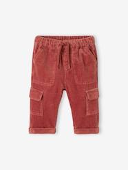 Baby-Trousers & Jeans-Corduroy Cargo-Style Trousers for Babies