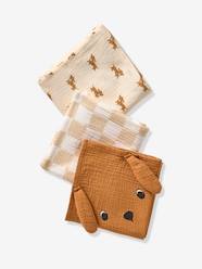 Toys-Set of 3 Muslin Squares in Cotton Gauze, Achilles