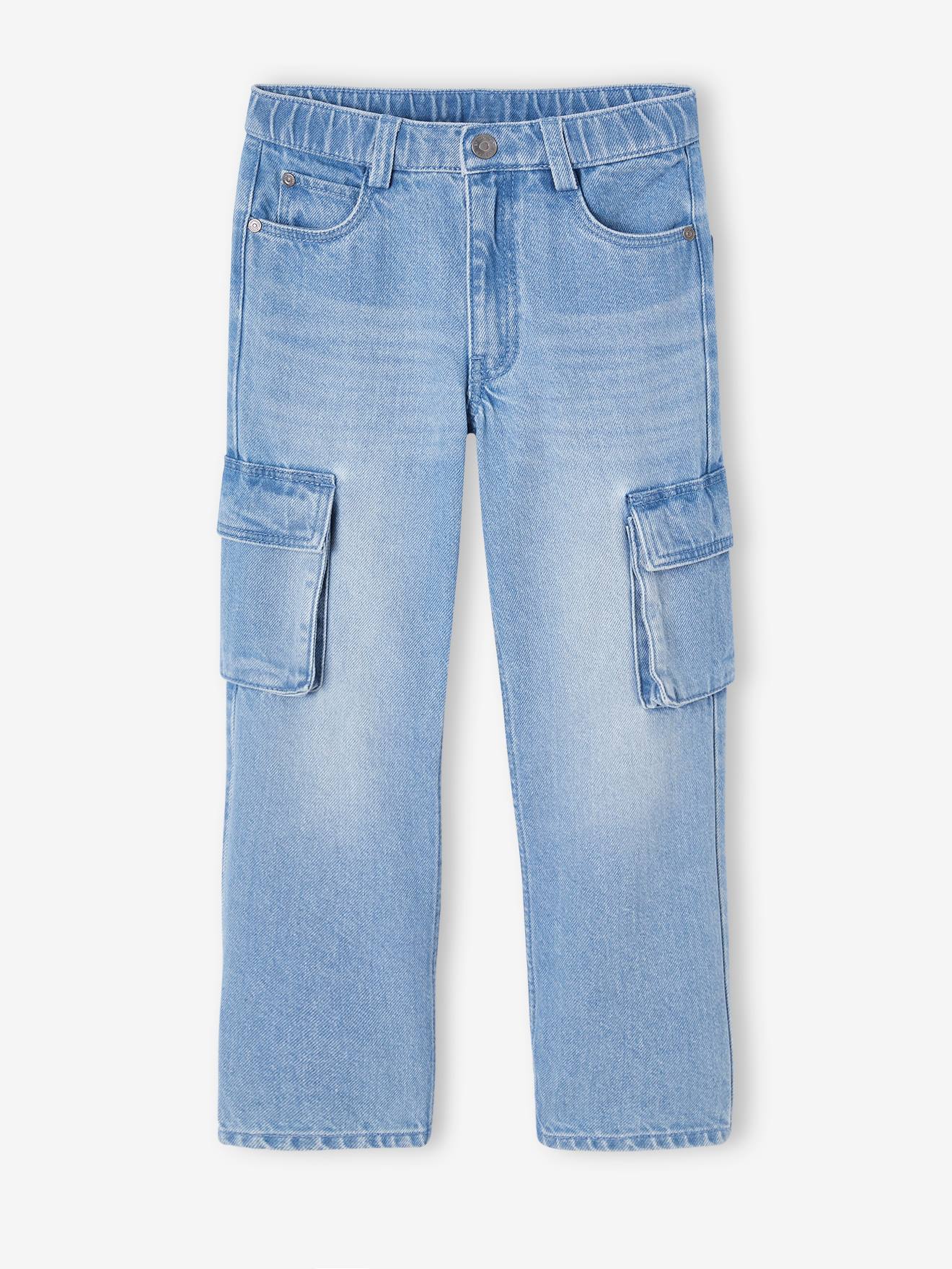 Wide-Leg Jeans with Multiple Pockets