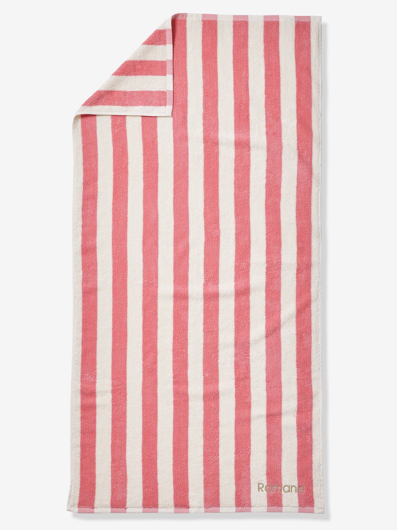 Striped Bath Towel with Recycled Cotton
