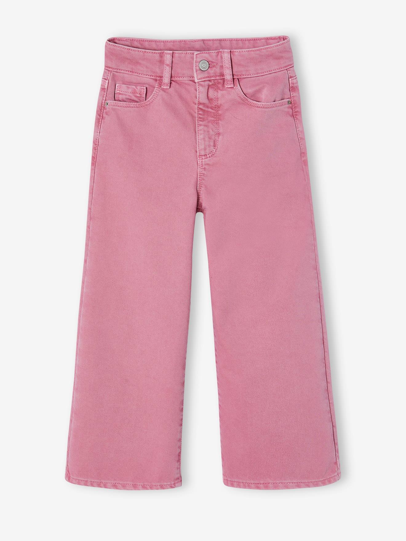 Wide Leg Trousers for Girls - sweet pink, Girls | Vertbaudet