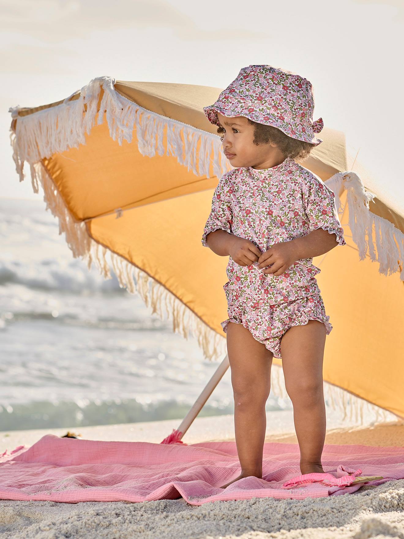 UV Protection Swimwear Combo: T-Shirt + Briefs + Bucket Hat