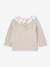 Jumper with Floral Frilled Collar for Newborn Babies marl beige 