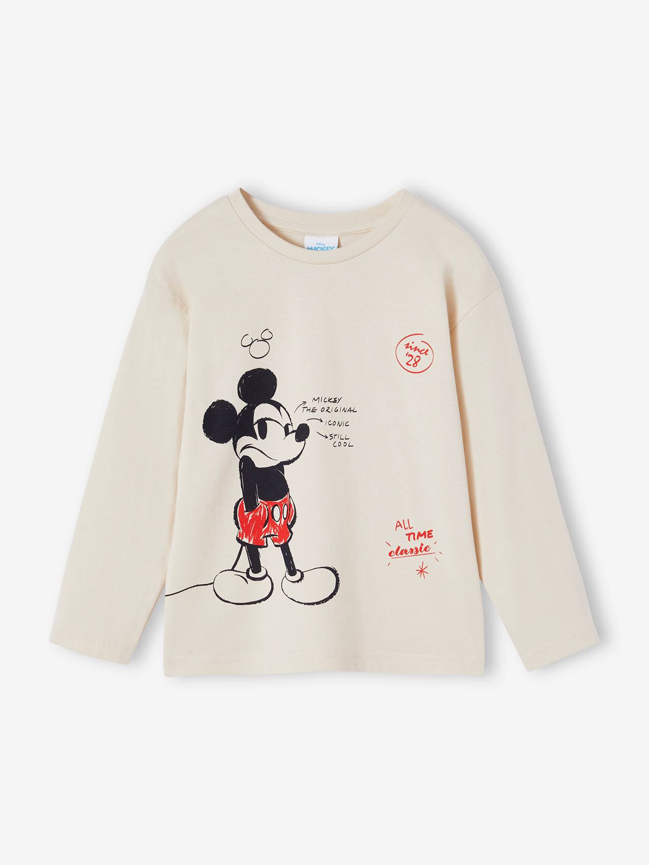 Mickey Mouse by Disney® Top with Sketch-Like Motif sandy