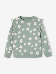 Girls-Cardigans, Jumpers & Sweatshirts-Sweatshirts & Hoodies-Sweatshirt with Ruffles & Message for Girls