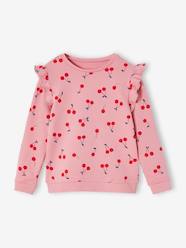 Girls-Sweatshirt with Ruffles & Message for Girls