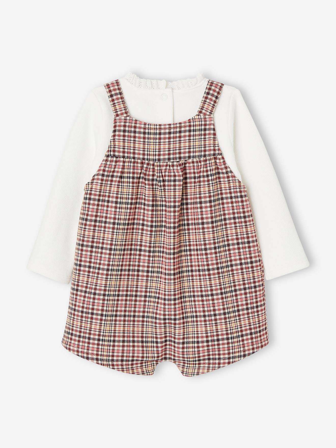 Chequered pinafore dress best sale