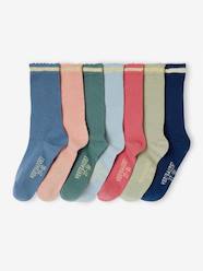 Girls-Underwear-Socks-Pack of 7 Pairs of Socks in Lurex for Girls