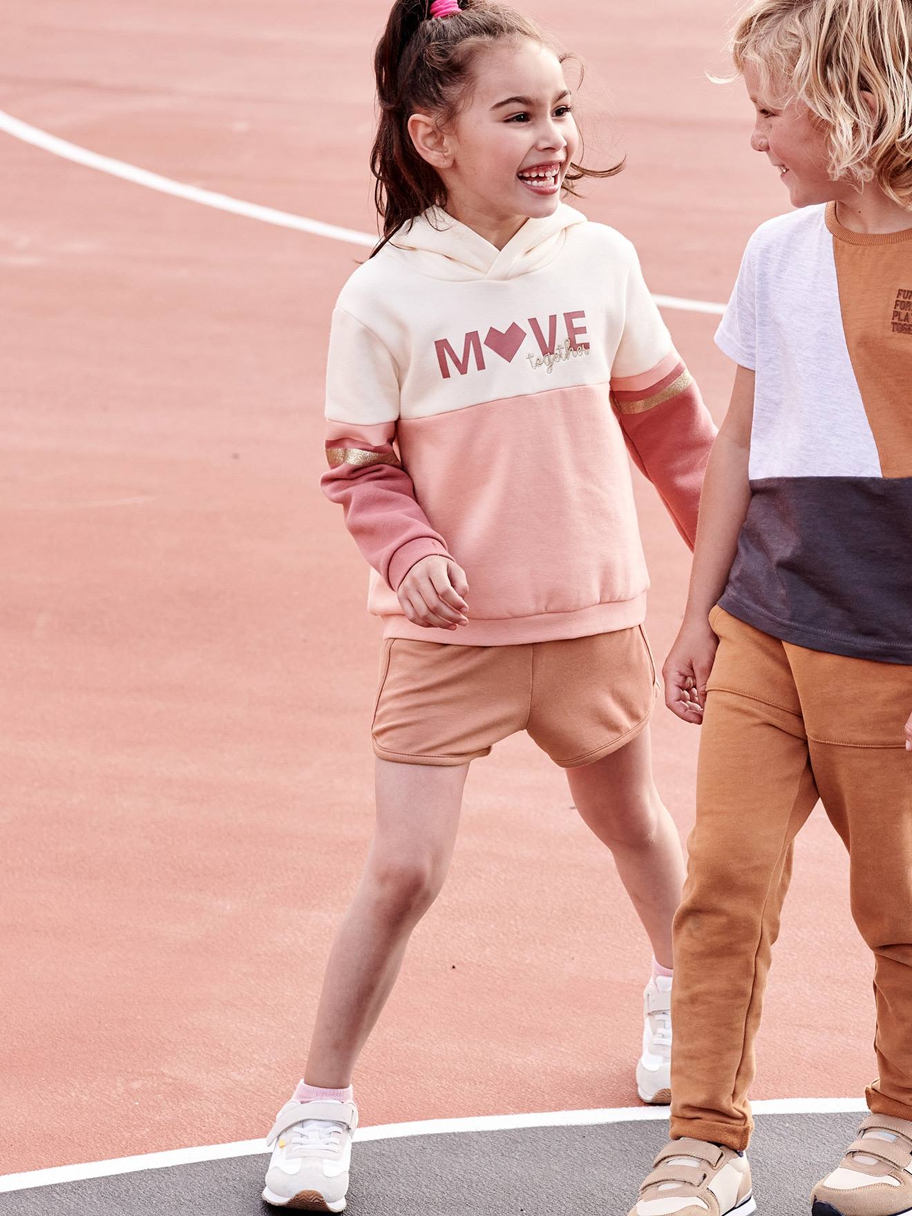 Girls' Jogger Shorts terracotta