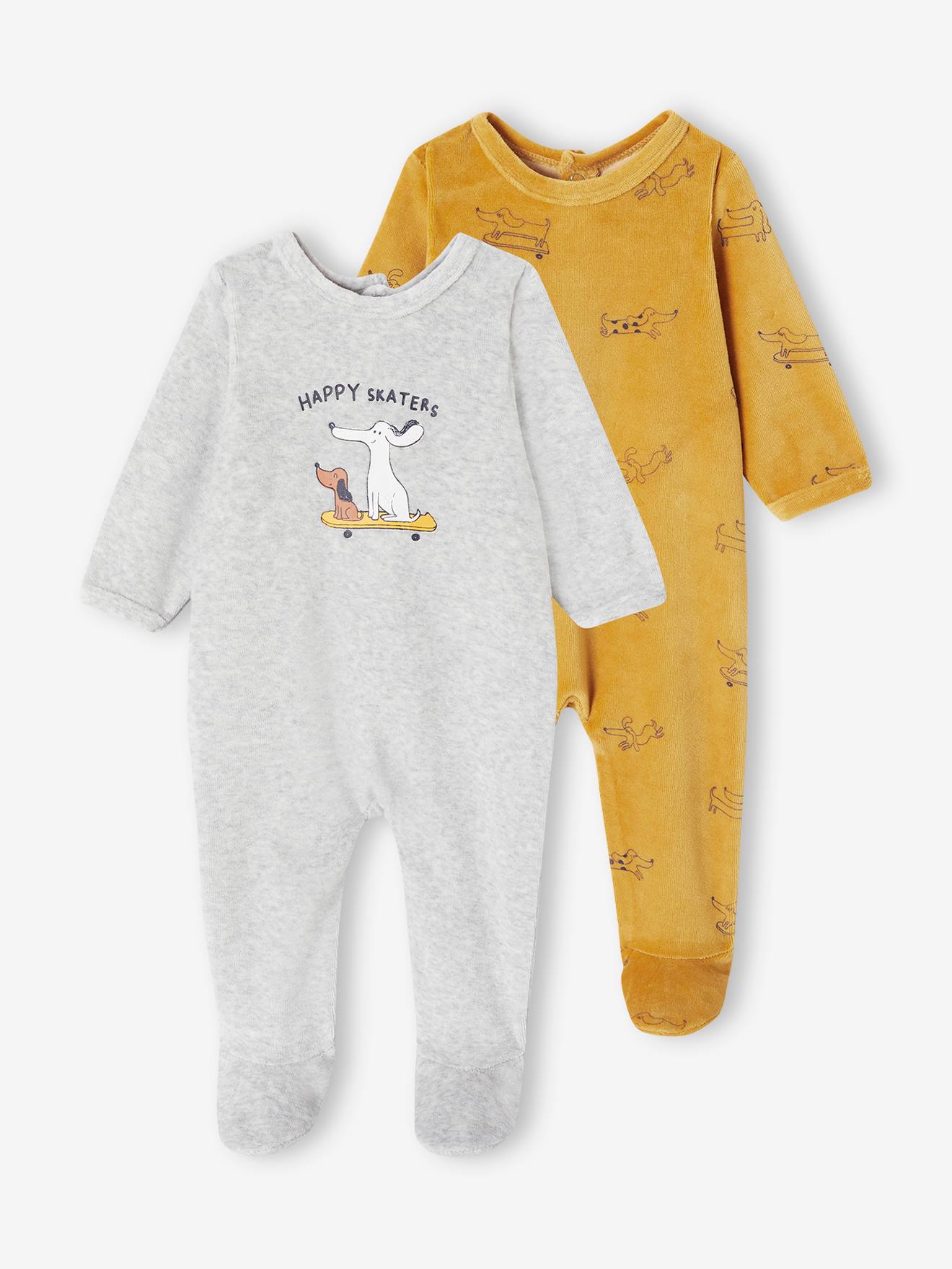 "Dogs" Sleepsuits in Velour