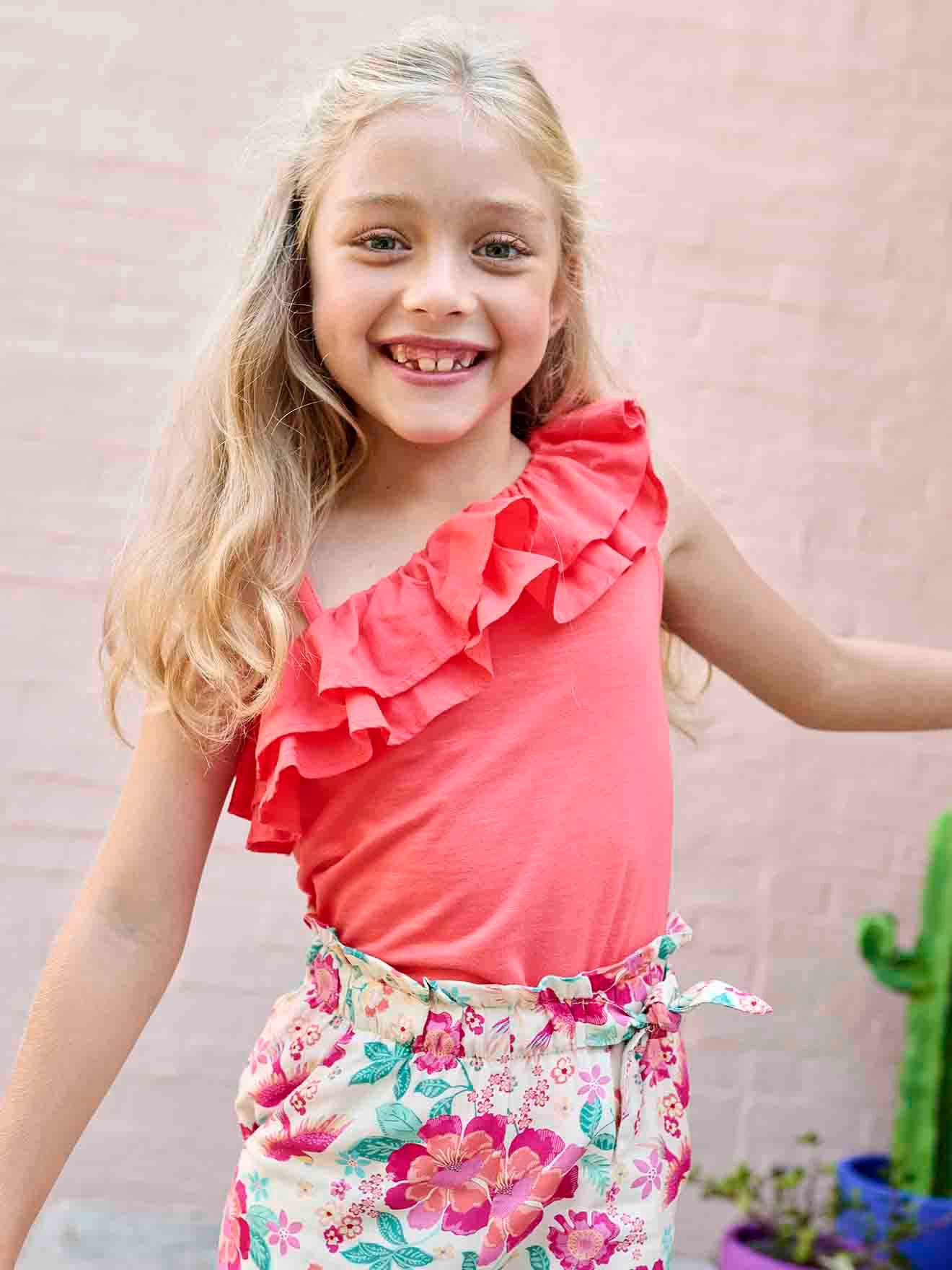 Top with Asymmetrical Frill