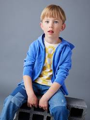 Boys-Cardigans, Jumpers & Sweatshirts-Hooded Jacket with Zip, Letter Appliqué, for Boys