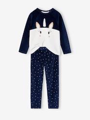 Girls-Unicorn Pyjamas in Velour for Girls