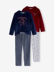 Boys-Nightwear-Pack of 2 "Aeroplane" Pyjamas in Velour for Boys