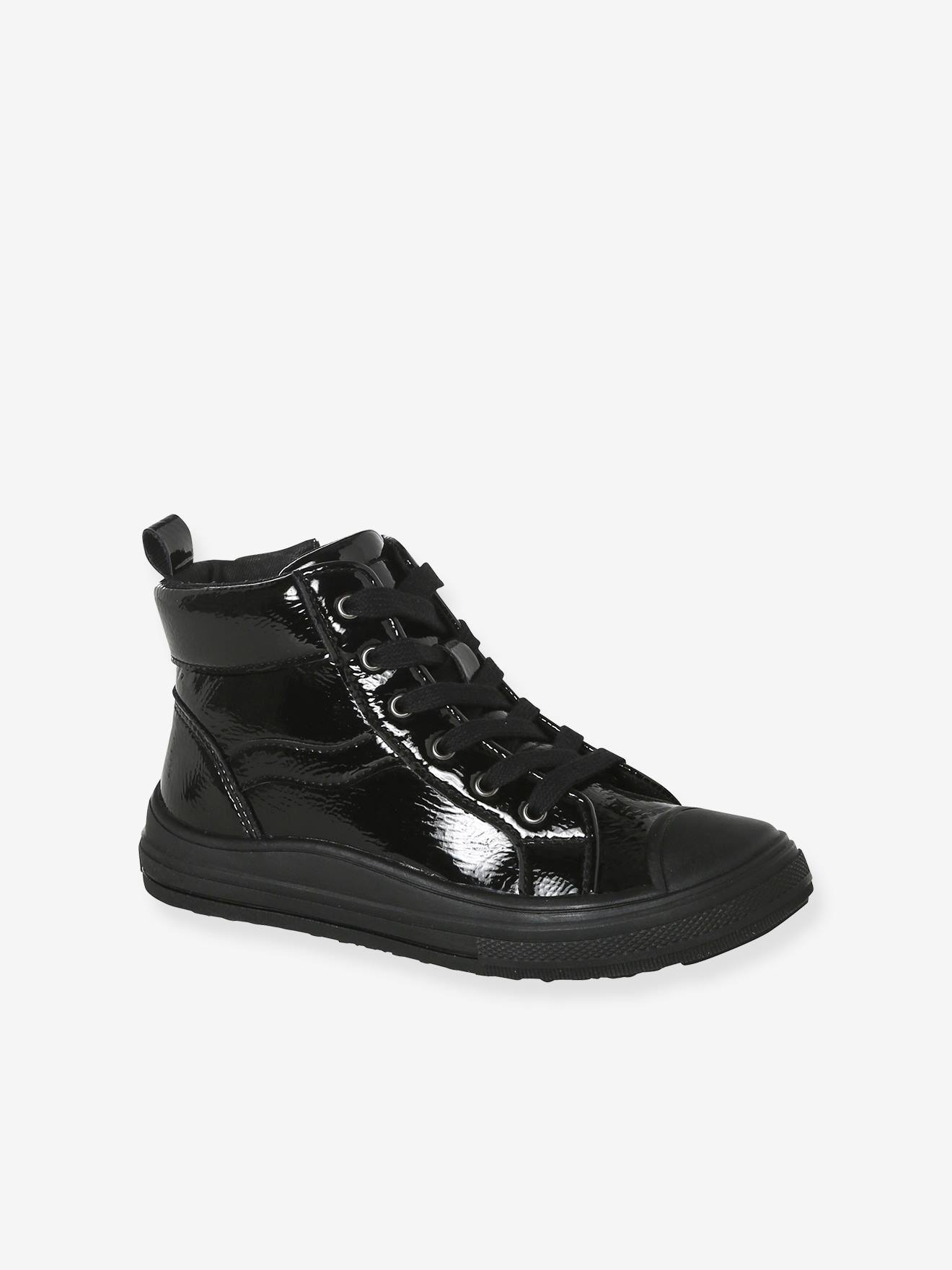 High-Top Trainers with Laces & Zips