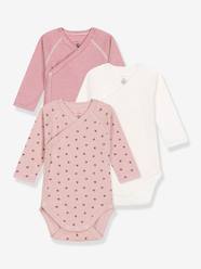 Pack of 3 Long Sleeve Wrap-over Bodysuits by Petit Bateau