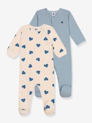 Baby-Pyjamas-Set of 2 Sleepsuits by Petit Bateau