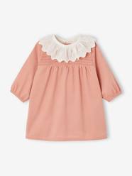 Baby-Needlecord Dress with Smocking & Removable Embroidered Collar for Babies