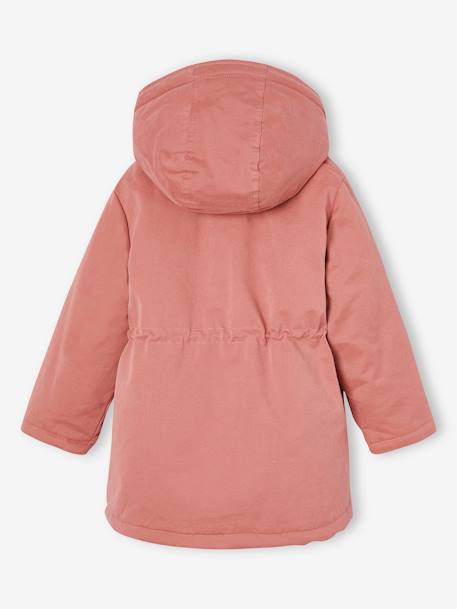 3-in-1 Parka + Bodywarmer for Girls indigo+old rose 