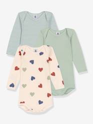 Baby-Pack of 3 long-sleeved bodysuits PETIT BATEAU