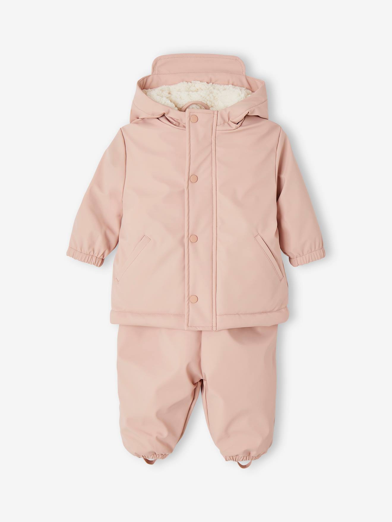 Raincoat Rain Dungarees Combo for Babies rosy, Baby Vertbaudet