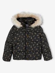 Girls-Coats & Jackets-Padded Jacket with Hood & Polar Fleece Lining for Girls