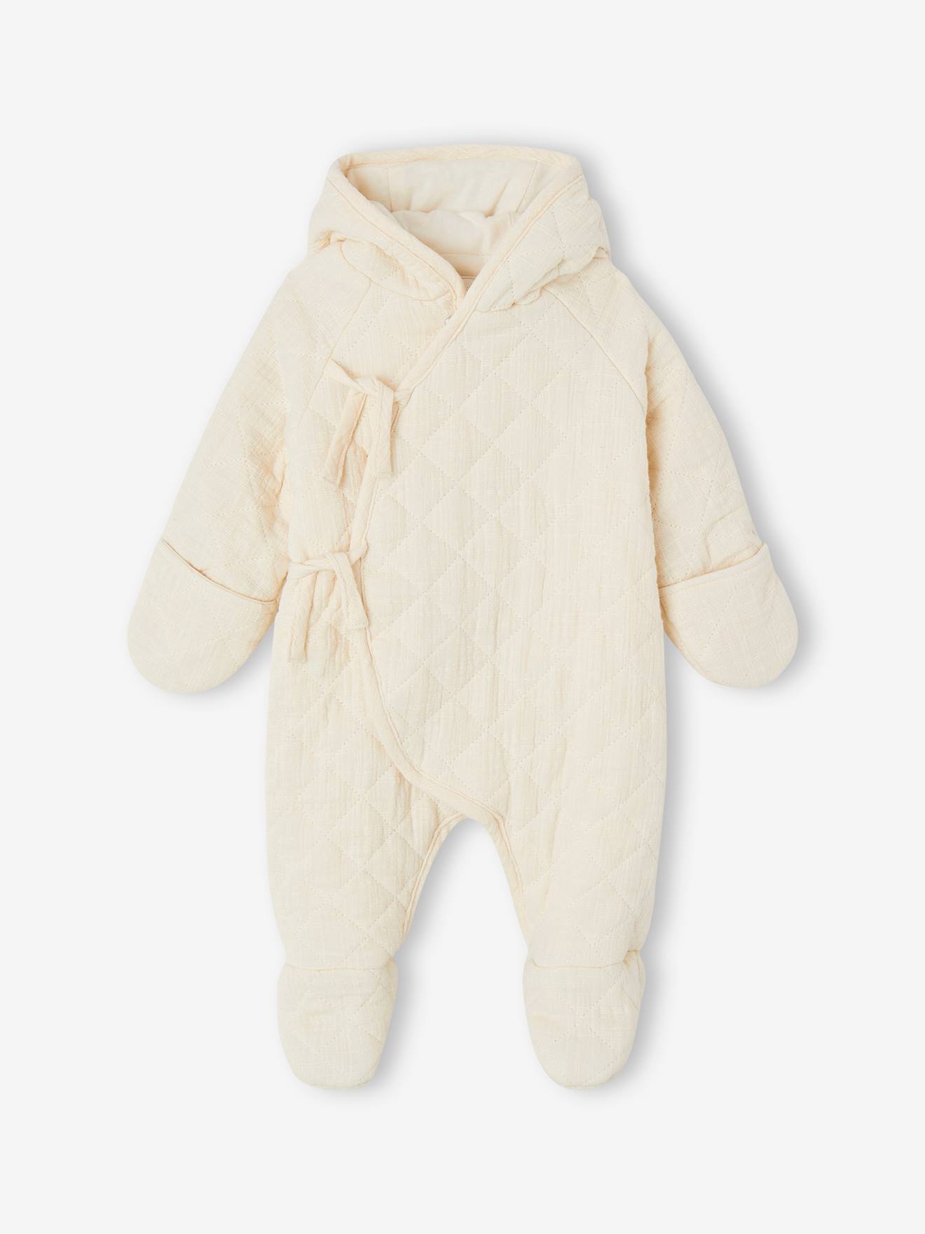 Cotton Gauze Pramsuit ecru
