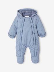 Baby-Pramsuit with Bear Print, Sherpa Lining, Double-Zip Fastening, for Babies