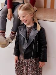 Girls-Leather-Effect Jacket for Girls