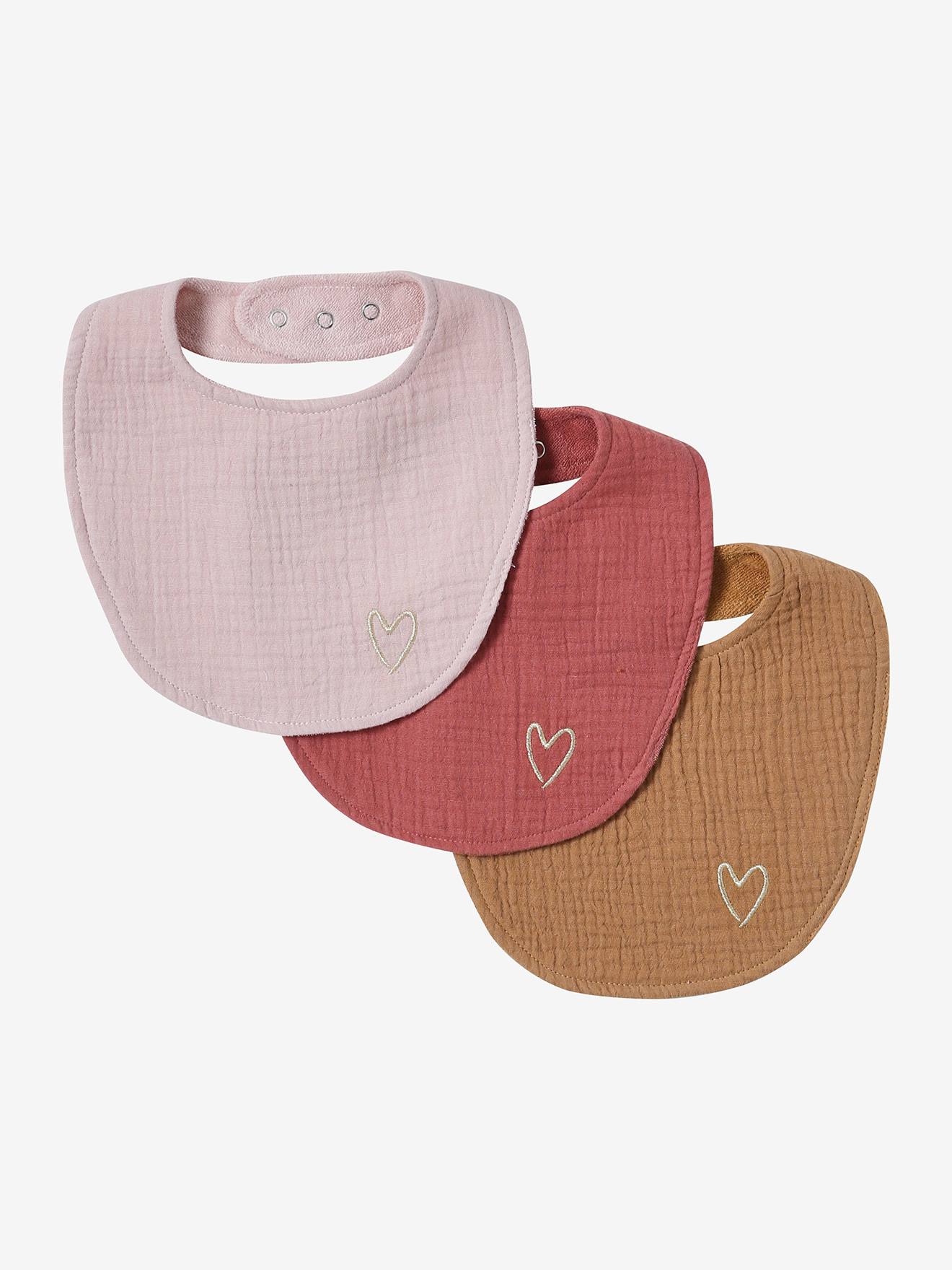 Set of 3 Bibs in Cotton Gauze